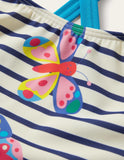 Cross-back Printed Butterfly Swimsuit - Mini Taylor