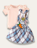 Cute Easter Bunny Appliqué Romper Set - Mini Taylor