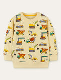 Engineering Vehicle Full Printed Sweatshirt