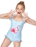 Flamingo Striped Swimsuit - Mini Taylor