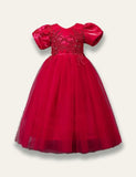 Floral Elegant Princess Party Tulle Dress - Mini Taylor