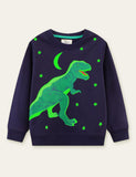 Glowing Dinosaur Printed Sweatshirt - Mini Taylor