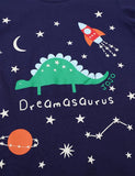 Glowing Dinosaur Rocket Printed Long Sleeve T-shirt - Mini Taylor