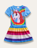 Rainbow Unicorn Print Dress - Mini Taylor