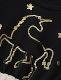 Unicorn Sequined Embroidered Mesh Dress - Mini Taylor